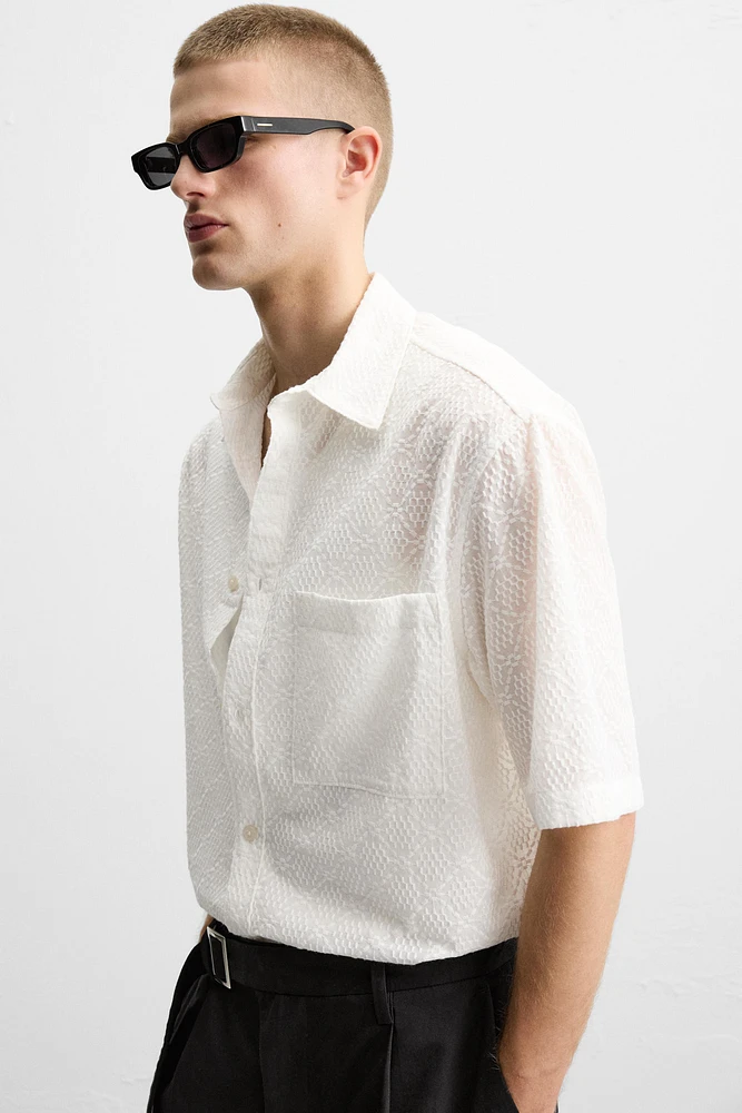 GEOMETRIC EMBROIDERED SHIRT