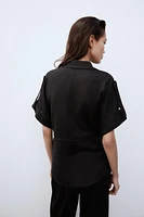 LINEN SAFARI SHIRT