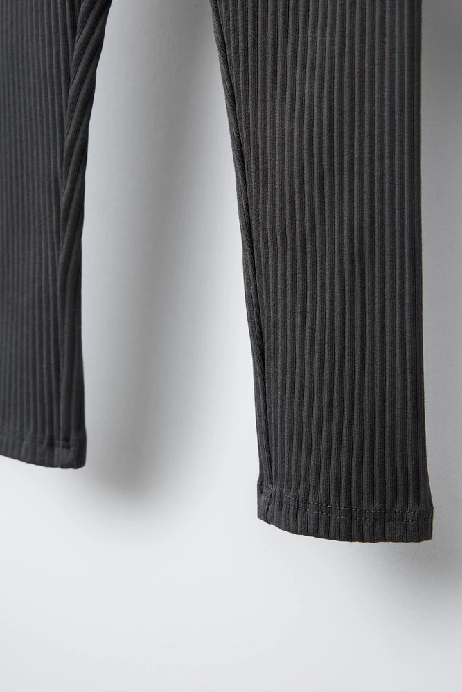 RIBBED TAG LEGGINGS