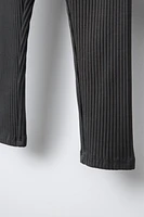 RIBBED TAG LEGGINGS