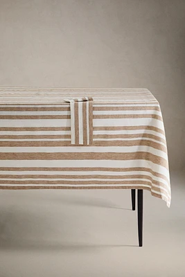 STRIPED LINEN TABLECLOTH