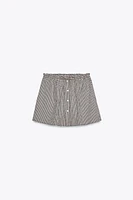 GINGHAM MINI SKIRT