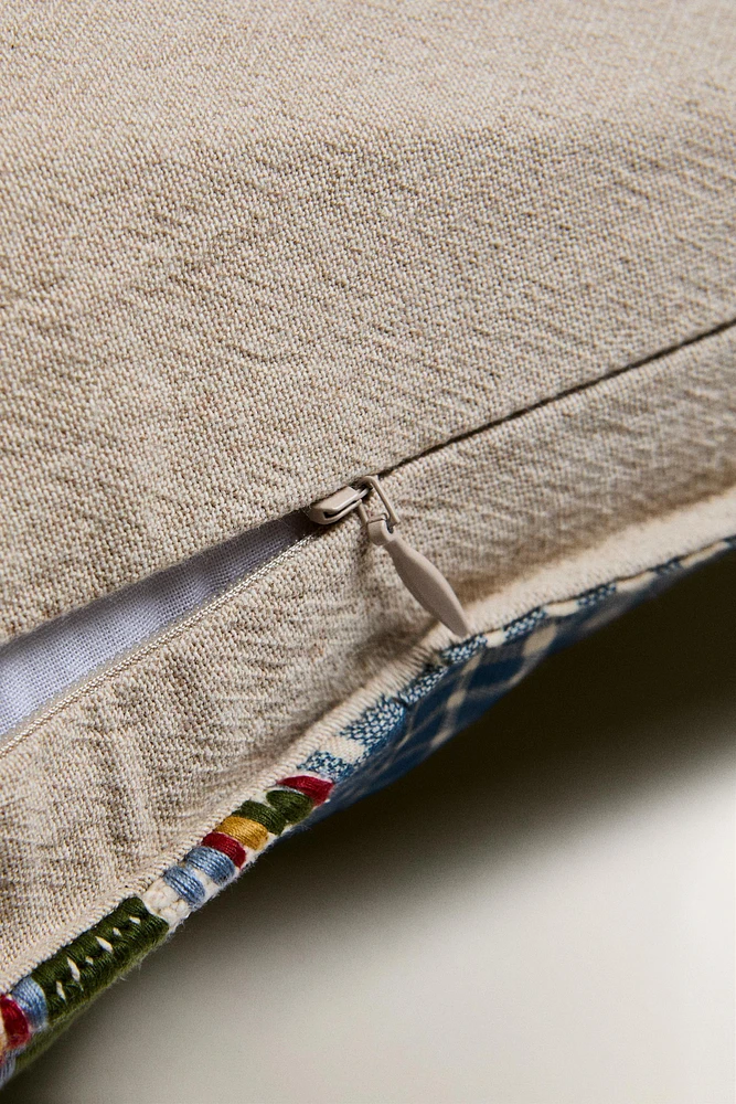 PATCHWORK THROW PILLOW COVER