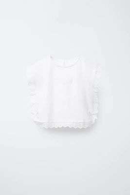 BLOUSE FLEUR BRODÉE PETITS NŒUDS