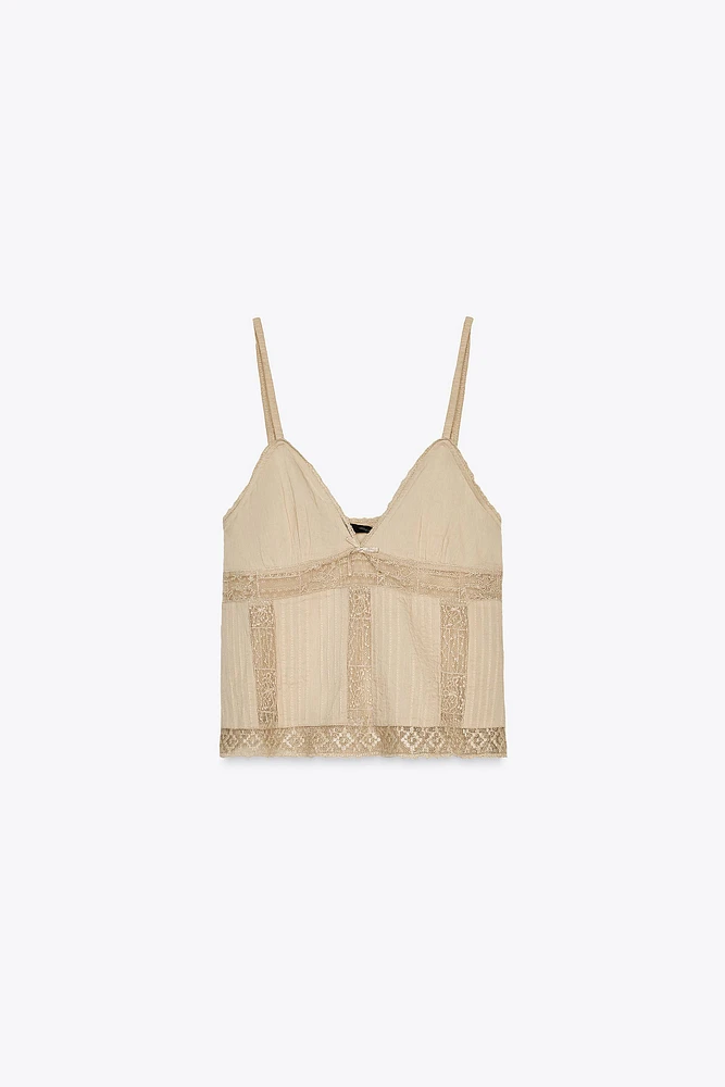 EMBROIDERED TOP