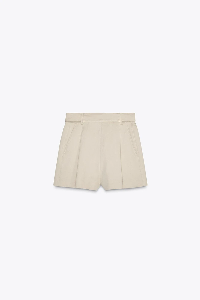 PLEATED BERMUDA SHORTS ZW COLLECTION