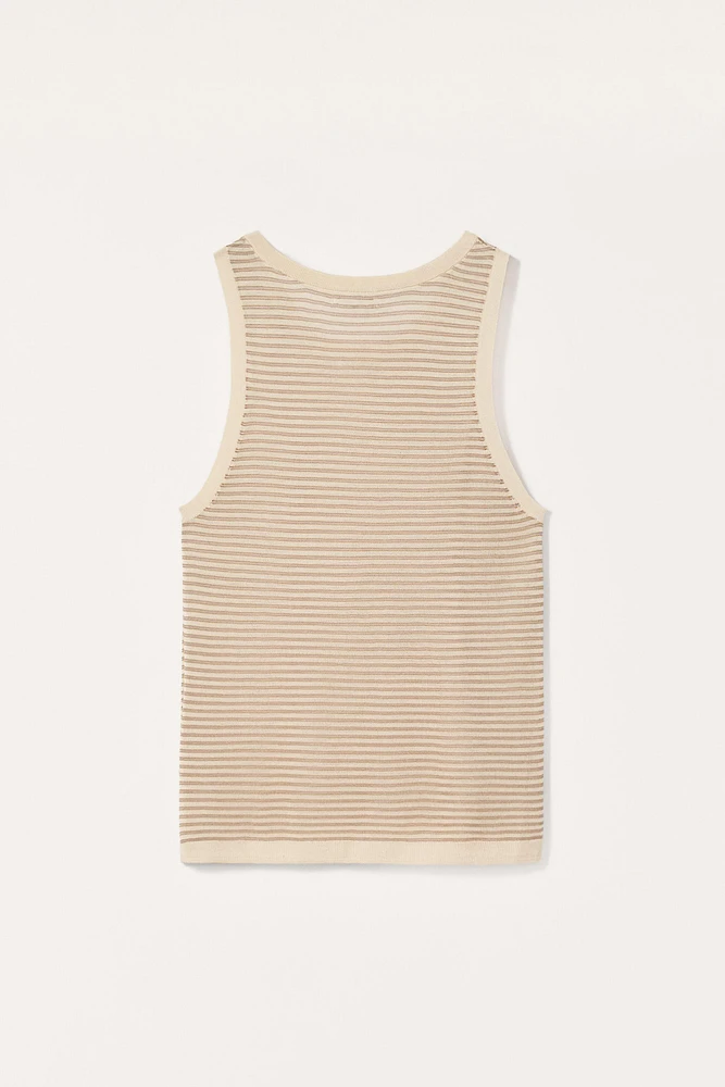 LIMITED EDITION STRIPED KNIT TANK TOP
