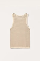 LIMITED EDITION STRIPED KNIT TANK TOP