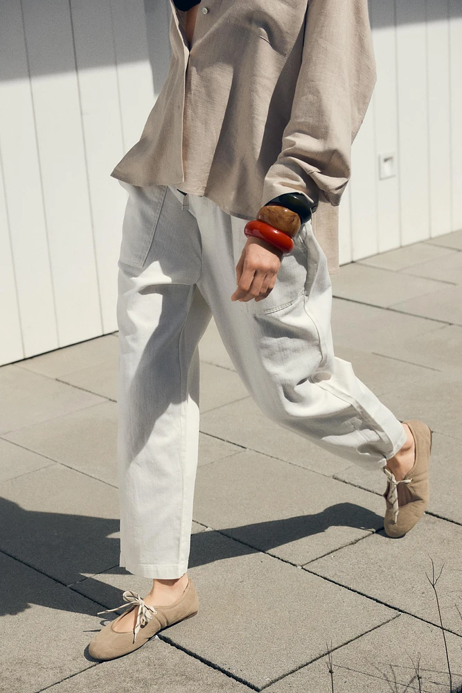 SNAP-BUTTON HEM JOGGER PANTS