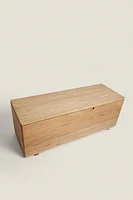 ELM WOOD BENCH WITH STORAGE