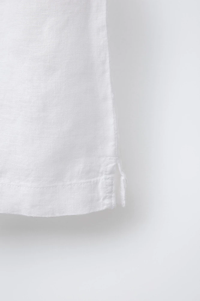 CHEMISE UNIE 100 % LIN