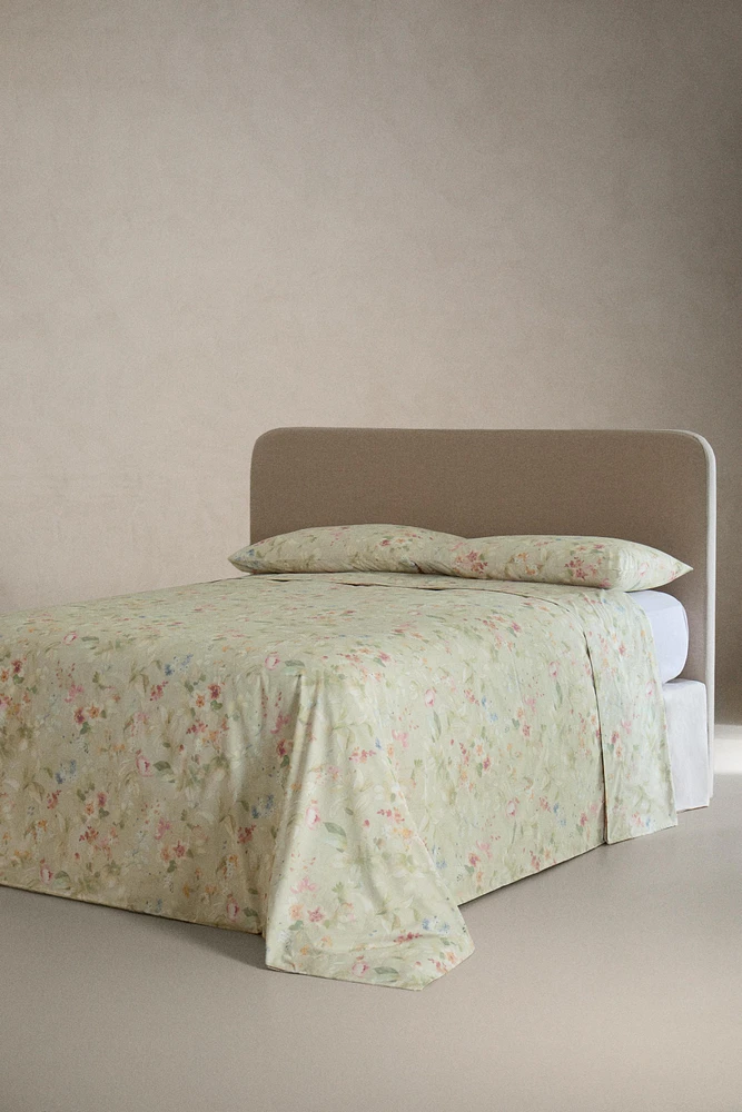 DRAP DE DESSUS IMPRIMÉ FLORAL
