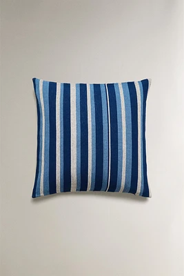 MULTI-STRIPED THROW PILLOW COVER