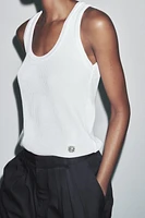 SLEEVELESS RIBBED TOP