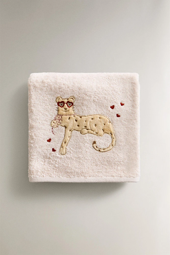 SERVIETTE DE BAIN ENFANT GUÉPARD