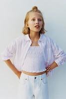 STRIPED SHIRT AND TOP SET