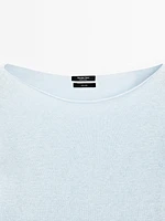 Pull col bateau 100 % lin