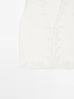 Flowing blouse with lace detail