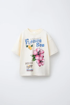 FLOWER PRINT T-SHIRT