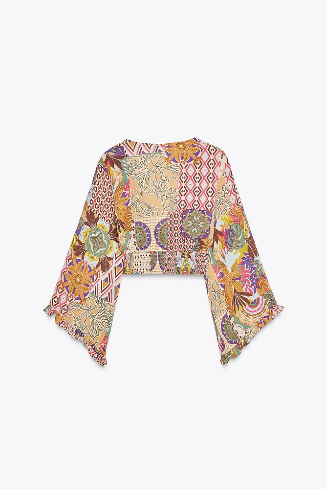 PRINTED CROP TOP