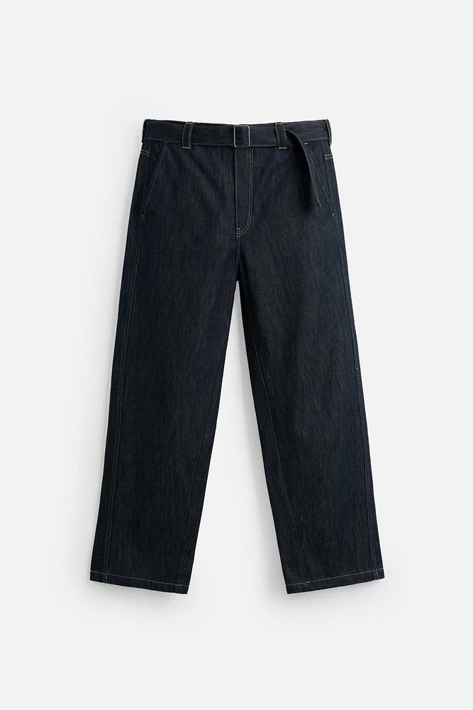 JEAN STRAIGHT FIT À CEINTURE