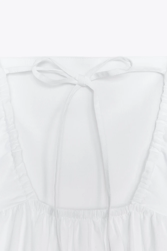 ROBE MIDI À PANNEAUX EN POPELINE