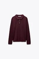 BASIC KNIT POLO TOP