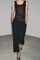 ZW COLLECTION CROPPED PLEATED PANTS
