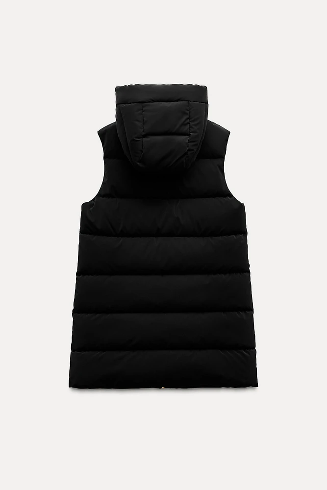 GILET LONG SANS MANCHES MATELASSÉ