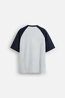 CONTRASTING SLEEVE T-SHIRT