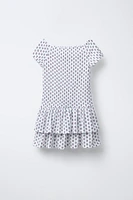 RUFFLED TEXTURED DRESS