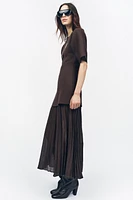 PLEATED COMBINATION DRESS