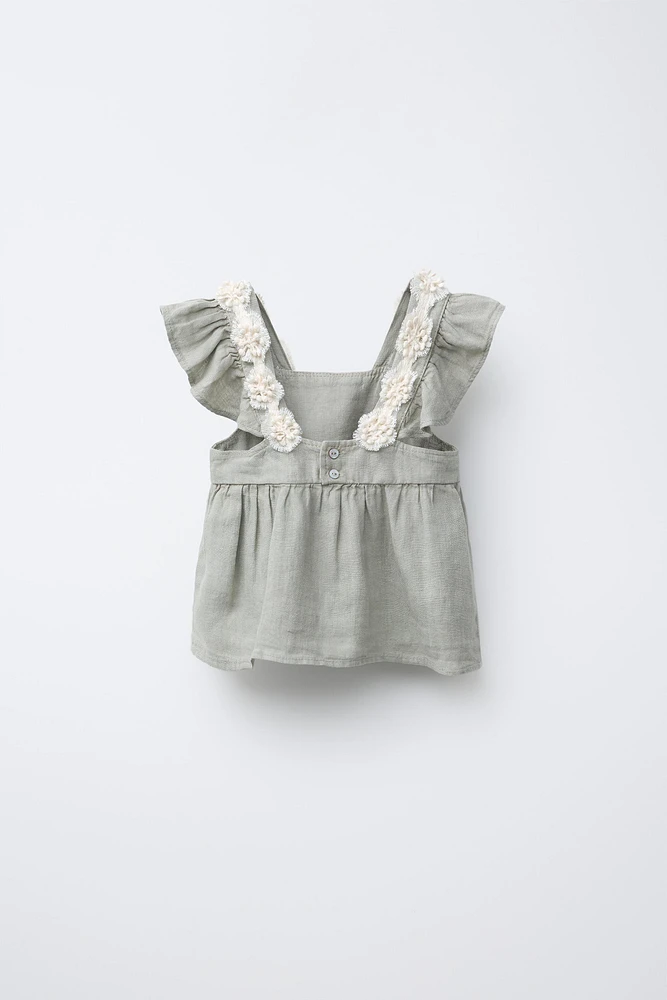 100% LINEN FLORAL SHIRT