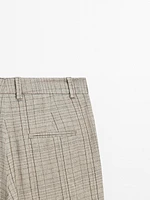 Pantalon de tailleur imprimé à carreaux