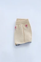 ZARA TIMELESS - BERMUDA EN MAILLE FLEURS BRODÉES