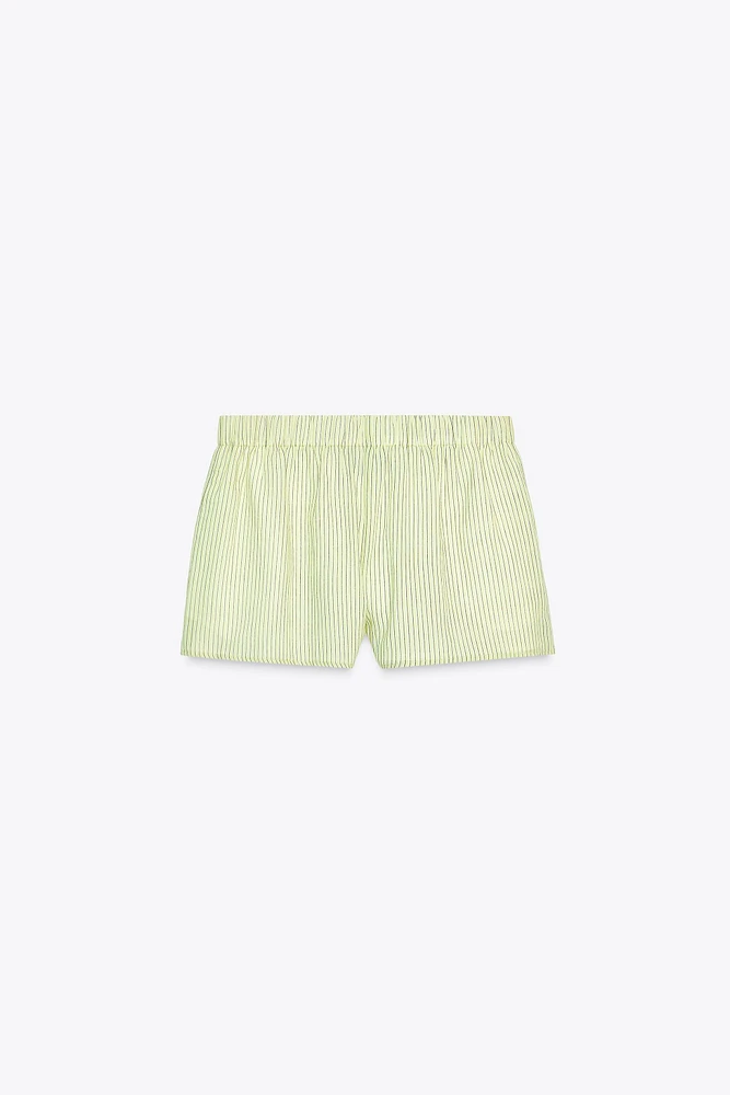 POPLIN STRIPED SHORTS