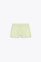 POPLIN STRIPED SHORTS