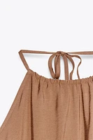FLOWY HALTER TOP