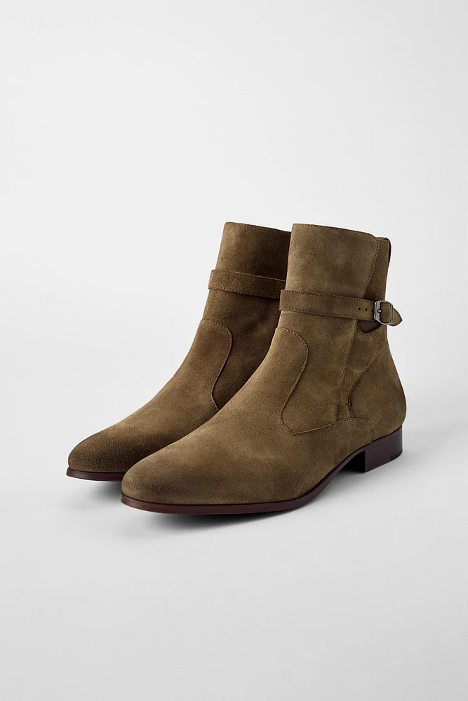 BOTTES EN CUIR À BOUCLE BOBBY GILLESPIE X ZARA