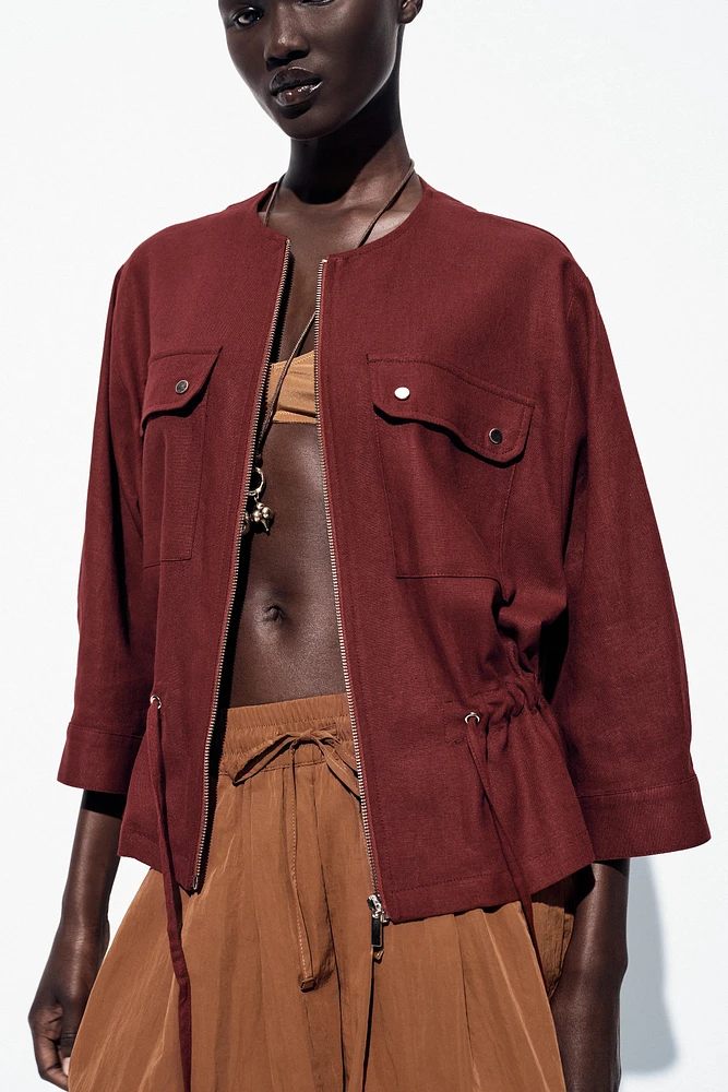 LINEN SAFARI JACKET