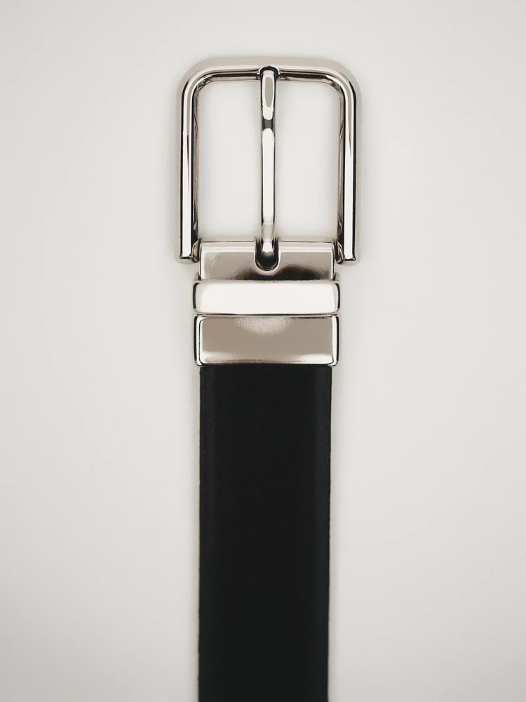 Reversible leather belt
