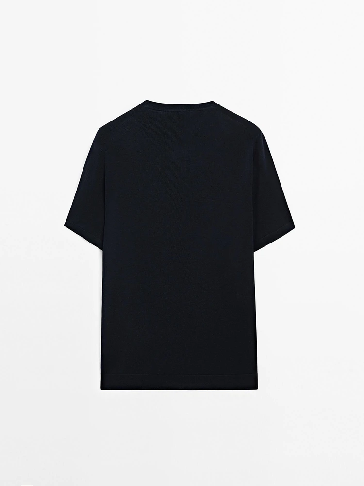 Pull en maille fine à manches courtes
