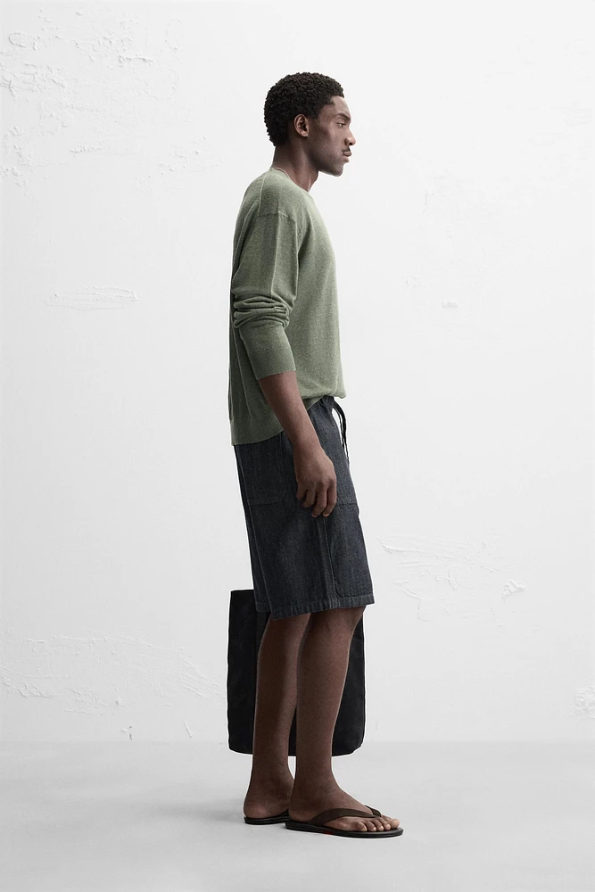 RELAXED FIT DENIM SHORTS