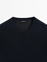 Pull en maille fine à manches courtes