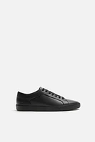 LEATHER LACE-UP SNEAKERS
