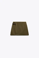 TWILL BUCKLE MINI SKIRT