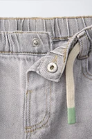 DRAWSTRING BAGGY JEANS
