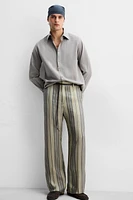 LIMITED EDITION 100% CUPRO STRIPED PANTS