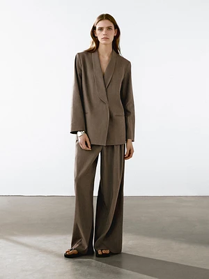 Linen blend dinner jacket