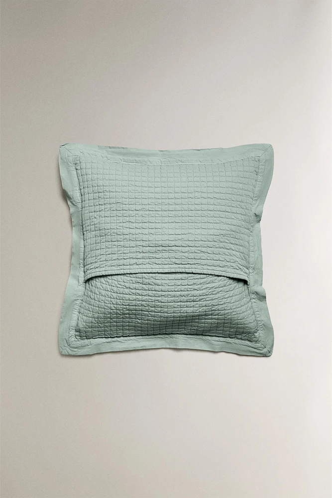 CHILDREN’S CHECK THROW PILLOW COVER